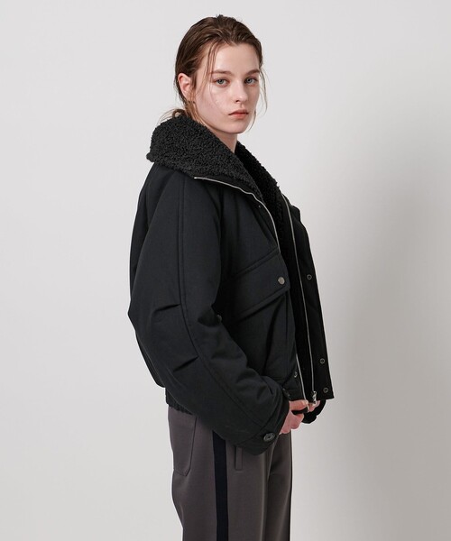 ASTRAET（アストラット）の「＜ASTRAET＞ボア ジップブルゾン（その他アウター・レディース・ブラック/ベージュ・FREE）」の3枚目の写真