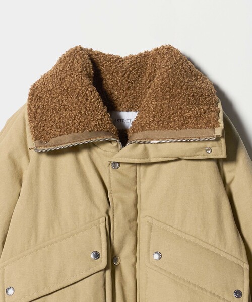 ASTRAET（アストラット）の「＜ASTRAET＞ボア ジップブルゾン（その他アウター・レディース・ブラック/ベージュ・FREE）」の4枚目の写真