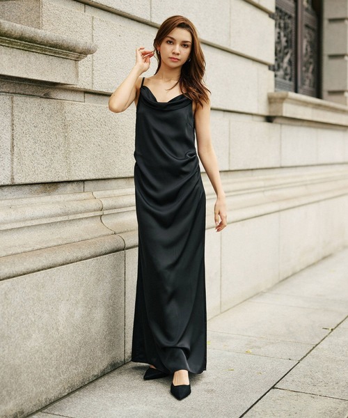 KINOTHEKEI ワンピース カウルネック ドレープ キャミ ワンピース KINO THE KEI