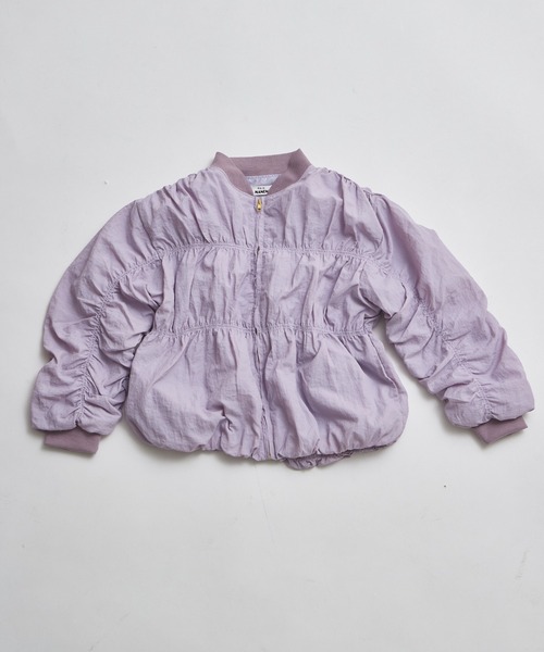 pairmanon(ペアマノン)の「ガールズ シャーリング ギャザー ブルゾン(ブルゾン・キッズ・アイボリー/ラベンダー・150/90/100/110/120/130/140)」の10枚目の写真