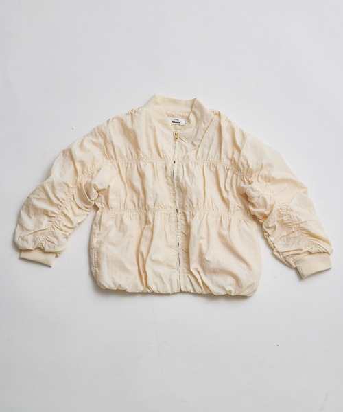 pairmanon(ペアマノン)の「ガールズ シャーリング ギャザー ブルゾン(ブルゾン・キッズ・アイボリー/ラベンダー・150/90/100/110/120/130/140)」の19枚目の写真