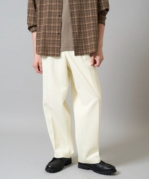 a.v.v | 【イージーケア/毛玉になりにくい】ワンタックワイドデニムスラックス【ストレッチ/洗濯機で洗える】(その他パンツ)