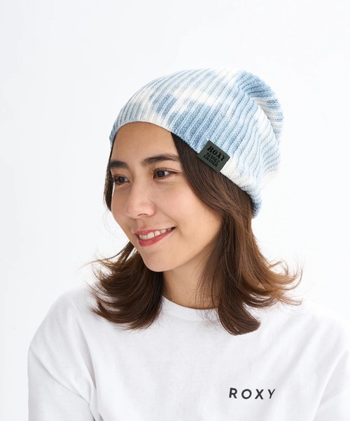 ROXY（ロキシー）の「SUN AND SURF /ロキシーロゴワンポイントリブニット帽・ビーニー（ニットキャップ/ビーニー・レディース・パープル/ブラック/ブルー・FREE）」の3枚目の写真