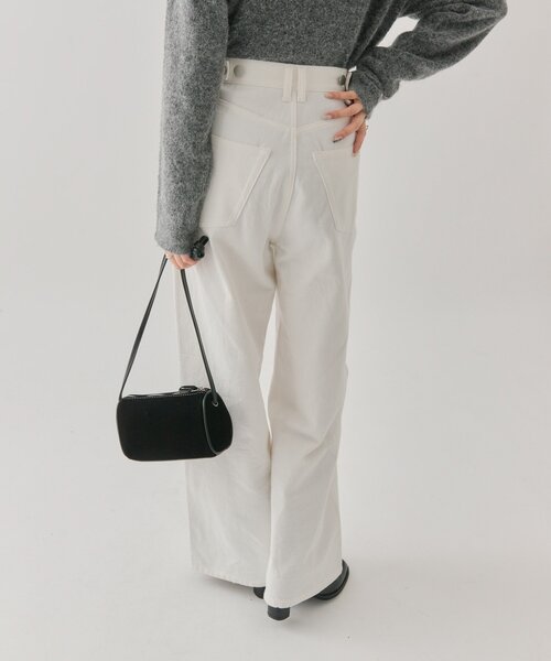 ウエスト調整可能！】レース切替デニム（デニムパンツ）｜mystic