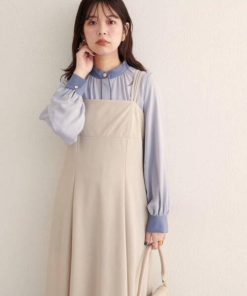 natural couture（ナチュラルクチュール）の「【WEB限定】バイカラーデザイン釦ブラウス（シャツ/ブラウス・レディース・アイボリー/チャコールグレー/オフホワイト/ピンク系その他/ネイビー/ブルー系その他/ベージュ・FREE）」の12枚目の写真