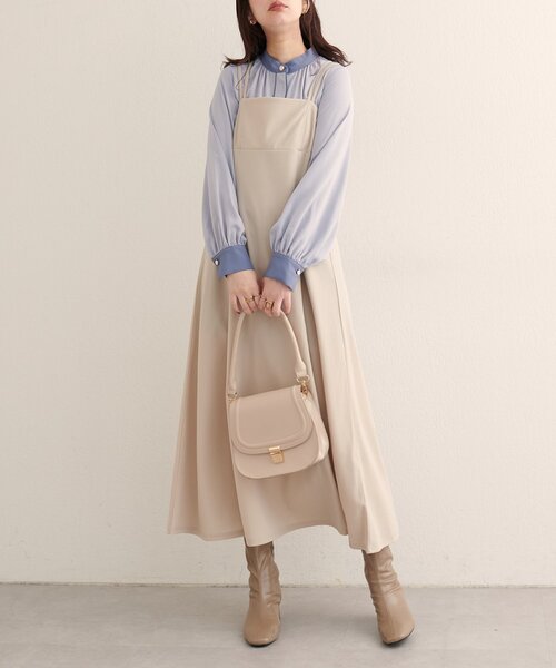 natural couture（ナチュラルクチュール）の「【WEB限定】バイカラーデザイン釦ブラウス（シャツ/ブラウス・レディース・アイボリー/チャコールグレー/オフホワイト/ピンク系その他/ネイビー/ブルー系その他/ベージュ・FREE）」の9枚目の写真