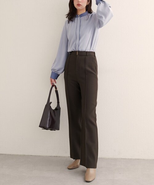 natural couture（ナチュラルクチュール）の「【WEB限定】バイカラーデザイン釦ブラウス（シャツ/ブラウス・レディース・アイボリー/チャコールグレー/オフホワイト/ピンク系その他/ネイビー/ブルー系その他/ベージュ・FREE）」の16枚目の写真