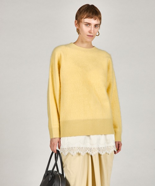 PRANK PROJECT（プランクプロジェクト）の「ミンク加工ニット / Mink-Processed Knit（ニット/セーター・レディース・イエロー/ブラック/ブラウン/グレー・FREE）」の4枚目の写真