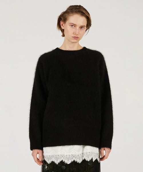 PRANK PROJECT（プランクプロジェクト）の「ミンク加工ニット / Mink-Processed Knit（ニット/セーター・レディース・イエロー/ブラック/ブラウン/グレー・FREE）」の2枚目の写真