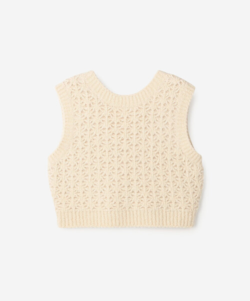 WALANCE(ワランス)の「WALANCE | クロシェ ダブルニットベスト WOMEN(ベスト・レディース・ベージュ系その他/チャコール・F)」の15枚目の写真