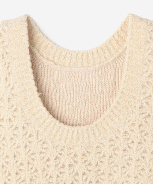 WALANCE(ワランス)の「WALANCE | クロシェ ダブルニットベスト WOMEN(ベスト・レディース・ベージュ系その他/チャコール・F)」の17枚目の写真