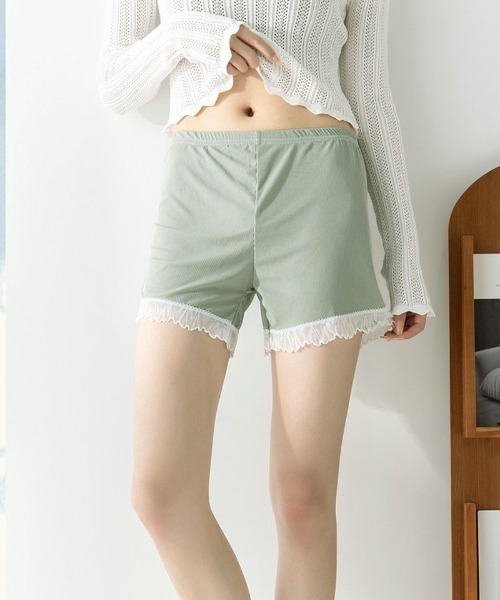 shoppinggo(ショッピングゴー)の「ペチパンツ レース ペチコート インナーショーツ 無地 ボックスショーツ シームレス 下着(その他パンツ・レディース・ブラック/ベージュ/ホワイト/ピンク/グレー・FREE)」の11枚目の写真