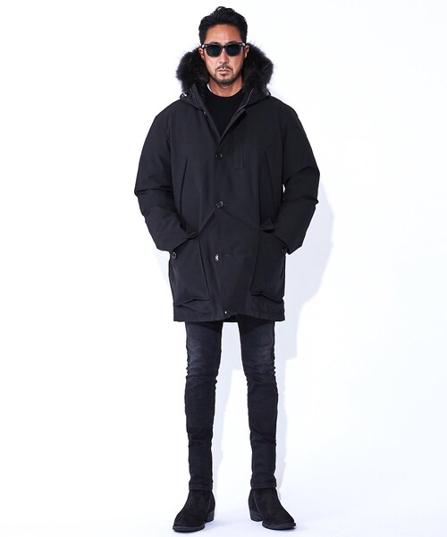 DRESSTERIOR(ドレステリア)の「【干場義雅×DRESSTERIOR】 N-3Bダウンコート(ダウンジャケット/コート・メンズ・ブラック・90/91/92)」の2枚目の写真