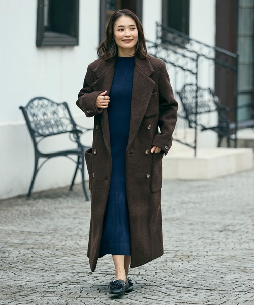 LACOSTE（ラコステ）の「ダブルブレストバージンウールロングコート