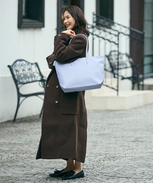 セール】ダブルブレストバージンウールロングコート（チェスターコート