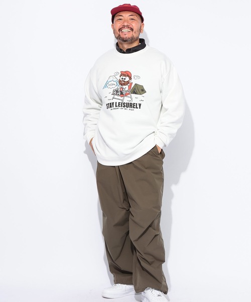 B&T CLUB(ビーティークラブ)の「スウェット メンズ 大きいサイズ オジーダンボールMIX サガラ刺繍 クルーネック トレーナー B&T CLUB ビーアンドティークラブ(Tシャツ/カットソー・メンズ・B/A/C/D・X1(3L~4L)/X2(4L~5L)/X3(6L~7L))」の6枚目の写真