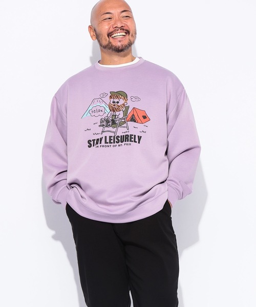 B&T CLUB(ビーティークラブ)の「スウェット メンズ 大きいサイズ オジーダンボールMIX サガラ刺繍 クルーネック トレーナー B&T CLUB ビーアンドティークラブ(Tシャツ/カットソー・メンズ・B/A/C/D・X1(3L~4L)/X2(4L~5L)/X3(6L~7L))」の9枚目の写真