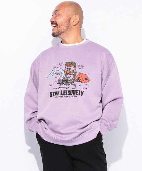 B&T CLUB(ビーティークラブ)の「スウェット メンズ 大きいサイズ オジーダンボールMIX サガラ刺繍 クルーネック トレーナー B&T CLUB ビーアンドティークラブ(Tシャツ/カットソー・メンズ・B/A/C/D・X1(3L~4L)/X2(4L~5L)/X3(6L~7L))」の10枚目の写真