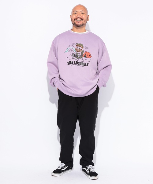 B&T CLUB(ビーティークラブ)の「スウェット メンズ 大きいサイズ オジーダンボールMIX サガラ刺繍 クルーネック トレーナー B&T CLUB ビーアンドティークラブ(Tシャツ/カットソー・メンズ・B/A/C/D・X1(3L~4L)/X2(4L~5L)/X3(6L~7L))」の11枚目の写真