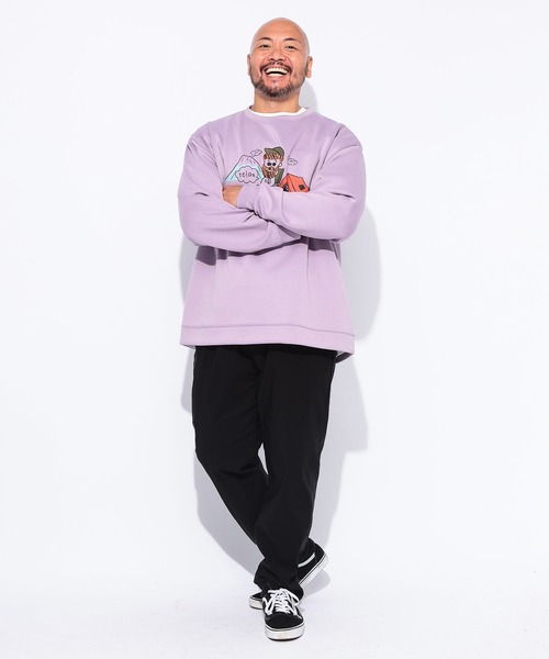B&T CLUB(ビーティークラブ)の「スウェット メンズ 大きいサイズ オジーダンボールMIX サガラ刺繍 クルーネック トレーナー B&T CLUB ビーアンドティークラブ(Tシャツ/カットソー・メンズ・B/A/C/D・X1(3L~4L)/X2(4L~5L)/X3(6L~7L))」の12枚目の写真