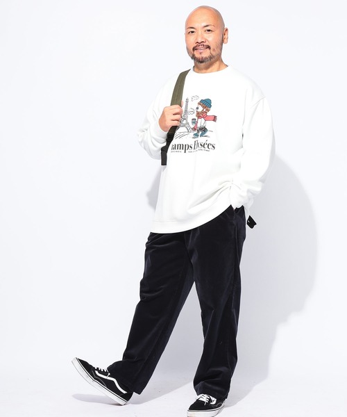 B&T CLUB(ビーティークラブ)の「スウェット メンズ 大きいサイズ オジーダンボールMIX サガラ刺繍 クルーネック トレーナー B&T CLUB ビーアンドティークラブ(Tシャツ/カットソー・メンズ・B/A/C/D・X1(3L~4L)/X2(4L~5L)/X3(6L~7L))」の16枚目の写真