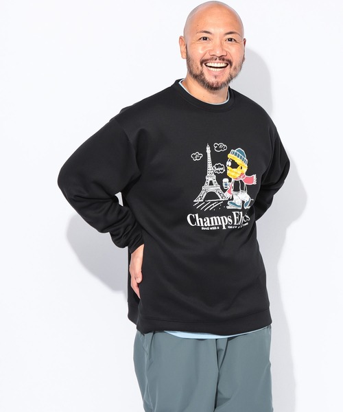 B&T CLUB(ビーティークラブ)の「スウェット メンズ 大きいサイズ オジーダンボールMIX サガラ刺繍 クルーネック トレーナー B&T CLUB ビーアンドティークラブ(Tシャツ/カットソー・メンズ・B/A/C/D・X1(3L~4L)/X2(4L~5L)/X3(6L~7L))」の17枚目の写真