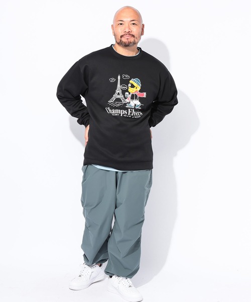 B&T CLUB(ビーティークラブ)の「スウェット メンズ 大きいサイズ オジーダンボールMIX サガラ刺繍 クルーネック トレーナー B&T CLUB ビーアンドティークラブ(Tシャツ/カットソー・メンズ・B/A/C/D・X1(3L~4L)/X2(4L~5L)/X3(6L~7L))」の19枚目の写真
