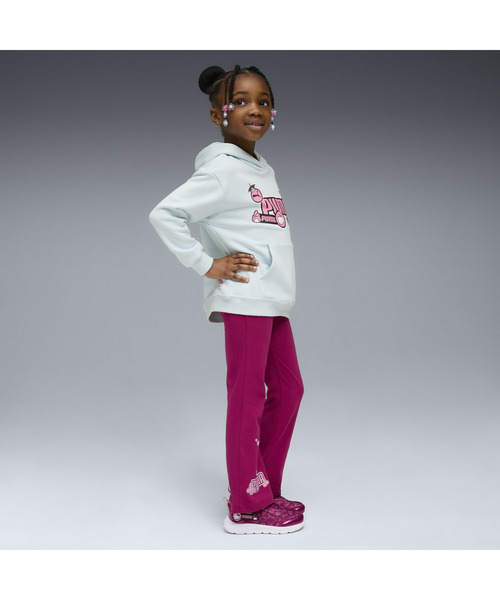 PUMA（プーマ）の「PUMA プーマ ガールズ PUMA x ハローキティ アンド フレンズ リラックスド フ（パーカー・キッズ・ライトブルー/ピンク・116/122/104/110）」の4枚目の写真