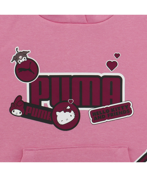 PUMA（プーマ）の「PUMA プーマ ガールズ PUMA x ハローキティ アンド フレンズ リラックスド フ（パーカー・キッズ・ライトブルー/ピンク・116/122/104/110）」の12枚目の写真