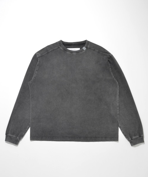 SUPERTHANKS(スーパーサンクス)の「<ピグメント加工>バックプリント ロングTシャツ/Pigment dyed Print L/S T-shirt(Tシャツ/カットソー・メンズ・ブラック/ライトグレー/ライトブラック・S/M/L)」の16枚目の写真