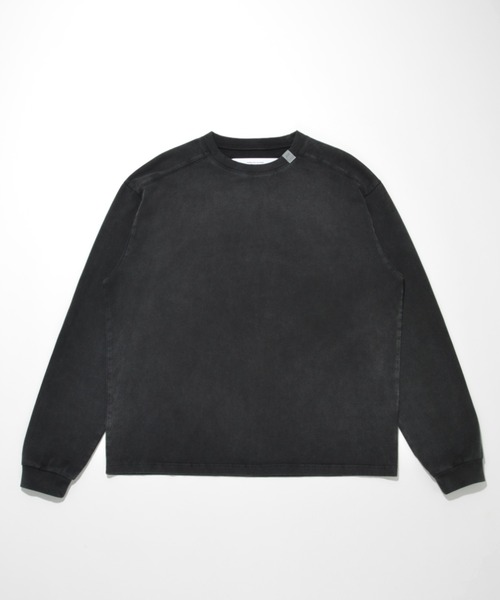 SUPERTHANKS(スーパーサンクス)の「<ピグメント加工>バックプリント ロングTシャツ/Pigment dyed Print L/S T-shirt(Tシャツ/カットソー・メンズ・ブラック/ライトグレー/ライトブラック・S/M/L)」の18枚目の写真