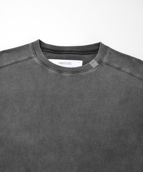 SUPERTHANKS(スーパーサンクス)の「<ピグメント加工>バックプリント ロングTシャツ/Pigment dyed Print L/S T-shirt(Tシャツ/カットソー・メンズ・ブラック/ライトグレー/ライトブラック・S/M/L)」の19枚目の写真