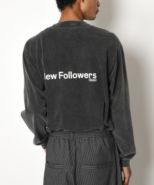 SUPERTHANKS(スーパーサンクス)の「<ピグメント加工>バックプリント ロングTシャツ/Pigment dyed Print L/S T-shirt(Tシャツ/カットソー・メンズ・ブラック/ライトグレー/ライトブラック・S/M/L)」の5枚目の写真