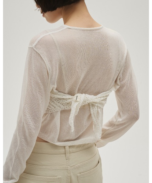 TODAYFUL(トゥデイフル)の「Crochet Lace Scarf(バンダナ/スカーフ・レディース・キナリ/ブラック・FREE)」の8枚目の写真