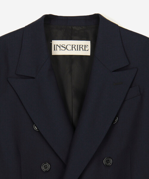 INSCRIRE(アンスクリア)の「INSCRIRE | ウール タイトフィット ダブルジャケット WOMEN(テーラードジャケット・レディース・ネイビー・38)」の4枚目の写真