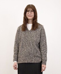 【WOMEN】ファンシーヤーン Vネックニット