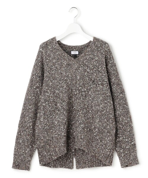 J.PRESS YORK STREET(ジェイプレスヨークストリート)の「【WOMEN】ファンシーヤーン Vネックニット(ニット/セーター・レディース・レッド系5/ブルー系5/ライトグレー系5・F)」の7枚目の写真