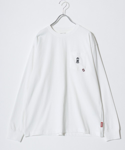 COLEMAN（コールマン）の「2025AW Coleman/コールマン ランタンワンポイント刺繍/ランタンバックプリント ポケット付 ロングスリーブTシャツ レディース メンズ（Tシャツ/カットソー・メンズ・オフホワイト/ブラック/ホワイト系その他/ネイビー・M/L/LL）」の5枚目の写真