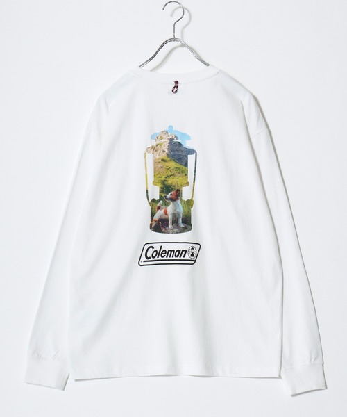 COLEMAN（コールマン）の「2025AW Coleman/コールマン ランタンワンポイント刺繍/ランタンバックプリント ポケット付 ロングスリーブTシャツ レディース メンズ（Tシャツ/カットソー・メンズ・オフホワイト/ブラック/ホワイト系その他/ネイビー・M/L/LL）」の10枚目の写真