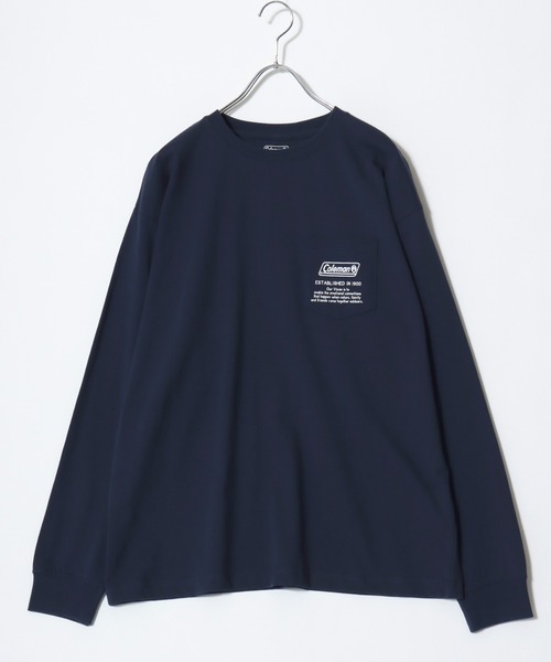 COLEMAN（コールマン）の「2025AW Coleman/コールマン ランタンワンポイント刺繍/ランタンバックプリント ポケット付 ロングスリーブTシャツ レディース メンズ（Tシャツ/カットソー・メンズ・オフホワイト/ブラック/ホワイト系その他/ネイビー・M/L/LL）」の11枚目の写真