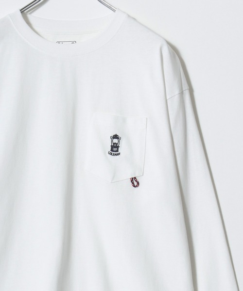 COLEMAN（コールマン）の「2025AW Coleman/コールマン ランタンワンポイント刺繍/ランタンバックプリント ポケット付 ロングスリーブTシャツ レディース メンズ（Tシャツ/カットソー・メンズ・オフホワイト/ブラック/ホワイト系その他/ネイビー・M/L/LL）」の22枚目の写真