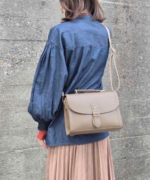 Bleu Bleuet(ブルーブルーエ)の「ラウンド3Wayサッチェルバッグ(ショルダーバッグ・レディース・ダークブラウン/ブラック/ベージュ・FREE)」の22枚目の写真