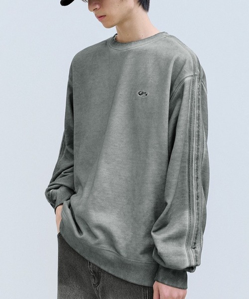F.ILLUMINATE(フィルミネイト)の「【UNISEX】Filluminate/ガーメントダイングプルオーバー(Tシャツ/カットソー・レディース・チャコール/グレー・SMALL/MEDIUM)」の1枚目の写真