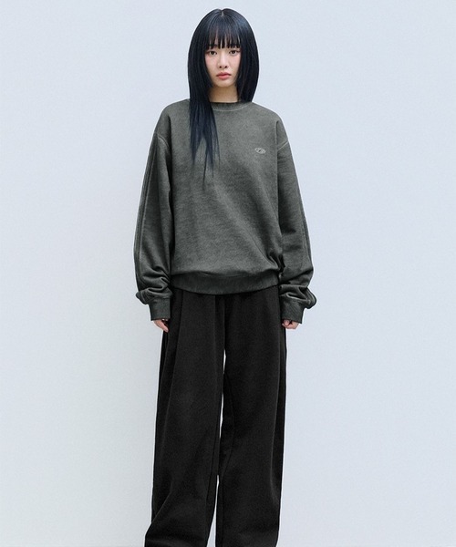 F.ILLUMINATE(フィルミネイト)の「【UNISEX】Filluminate/ガーメントダイングプルオーバー(Tシャツ/カットソー・レディース・チャコール/グレー・SMALL/MEDIUM)」の3枚目の写真