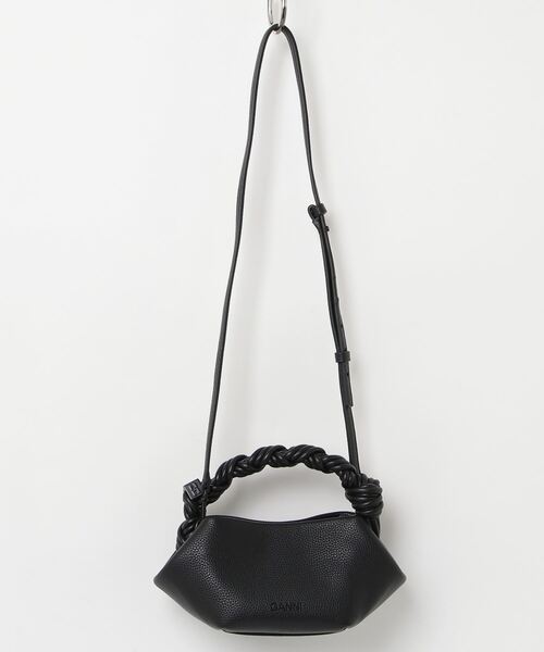 GANNI（ガニー）の「GANNI Ganni Bou Bag Mini Grained ガニー ボウバッグ ミニ ハンドバッグ（ハンドバッグ・レディース・ブラック・FREE）」の13枚目の写真