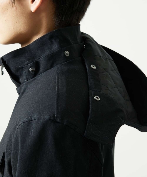 MK MICHEL KLEIN HOMME （エムケーミッシェルクランオム）の「【ライナー付き / 撥水 / ストレッチ】 COMFUN CLOTH(コンファンクロス） フード付ブルゾン（モッズコート・メンズ・ブルー/ブラック・48/46/51）」の19枚目の写真