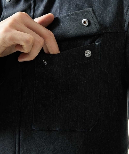 MK MICHEL KLEIN HOMME （エムケーミッシェルクランオム）の「【ライナー付き / 撥水 / ストレッチ】 COMFUN CLOTH(コンファンクロス） フード付ブルゾン（モッズコート・メンズ・ブルー/ブラック・48/46/51）」の22枚目の写真