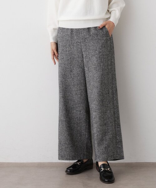 Dessin(デッサン)の「【洗える/後ろゴム】ツイードワイドパンツ(その他パンツ・レディース・グレー系4/ブラック系4/ブラウン系その他5・00/01/02/03)」の1枚目の写真