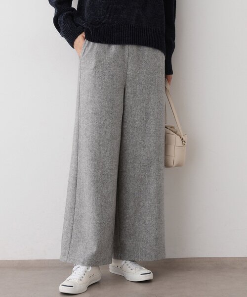 Dessin(デッサン)の「【洗える/後ろゴム】ツイードワイドパンツ(その他パンツ・レディース・グレー系4/ブラック系4/ブラウン系その他5・00/01/02/03)」の2枚目の写真