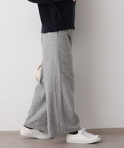 Dessin(デッサン)の「【洗える/後ろゴム】ツイードワイドパンツ(その他パンツ・レディース・グレー系4/ブラック系4/ブラウン系その他5・00/01/02/03)」の4枚目の写真